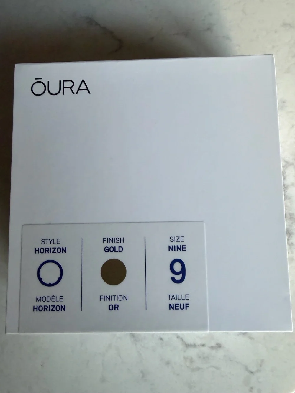 Oura Ring Gen3 Smart Ring in Gold. Size 9